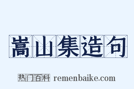 嵩山集造句是什么意思的图片